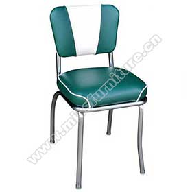 Turquoise and white smooth with piping V back 1950s diner chairs, turquoise V back with thick seat 1950's diner chair made in China