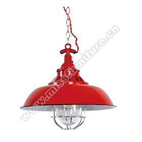 American retro diner iron round pendant lights, retro 1950s diner classic round iron with wire red/black/white pendant lights-American 1950s retro diner pendant lights M-8931