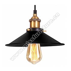 Black conic American 1950s retro diner iron pendant light 8936, retro restaurant/dining room conic black pendant lights-American 1950s retro diner pendant lights M-8936