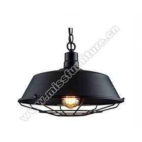 Black semicircular iron with wire american retro diner pendant lights, classic retro dining room/diner semicircular black pendant lights-American 1950s retro diner pendant lights M-8941