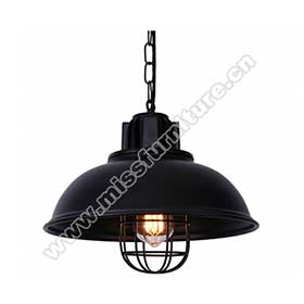 Classic black half round iron with wire retro 1950s diner pendant lights 8942, round balck iron american kitten pendant lights-American 1950s retro diner pendant lights M-8942