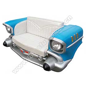 High quality American 1950s diner iron chevrolet front car sofas seating M8963,retro restaurant iron chevrolet front car sofas