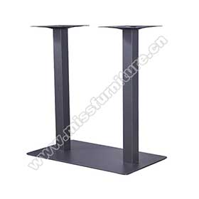 Customize black iron rectangle base american diner table legs M8983, 40*70cm rectangle iron base with 2 pillars 1950s retro diner table legs-1950s retro diner table legs M-8983