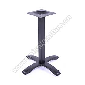 High quality cross base with square pillar iron midcentury table legs M8987, iron black 1950's retro diner cross base table legs-1950s retro diner table legs M-8987