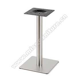 Wholesale 304 stainless steel square base with round pillar retro diner table legs M8990, size 40*40cm square base steel retro diner table legs-1950s retro diner table legs M-8990
