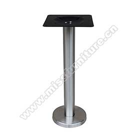 Customize 201# steel fixed to floor american dining room table legs M8993, stainless steel round fixed to floor steel table legs-1950s retro diner table legs M-8993